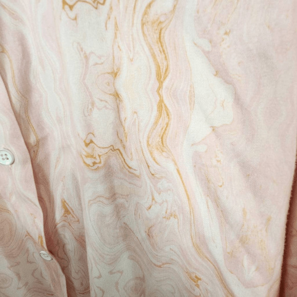 Lori Felt Los Angeles Pink Oil Slick Print Button Down Shirt XL NWT (4310) - Picture 3 of 11